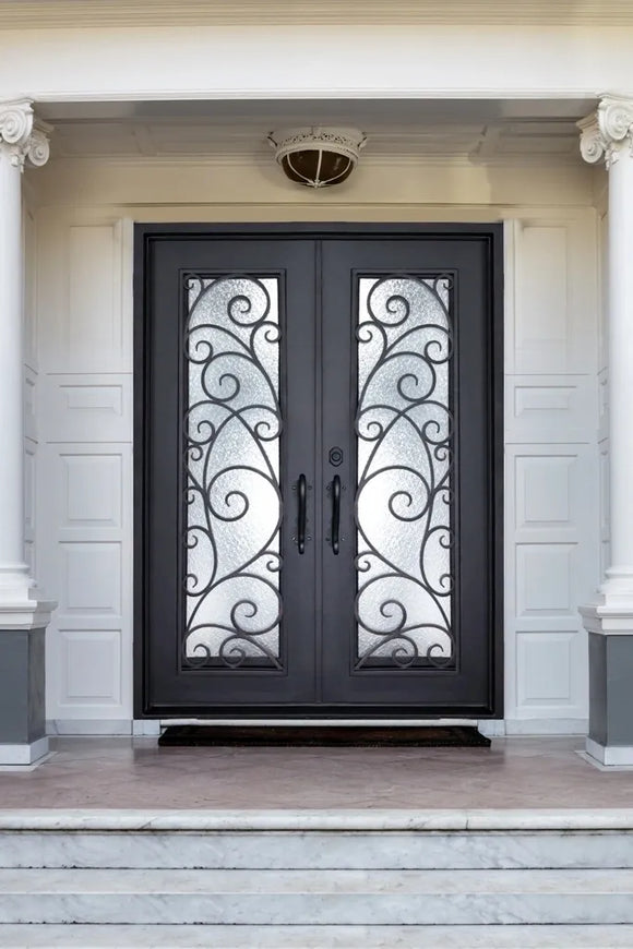 DRAKE WROUGHT IRON DOUBLE DOOR WDD-10
