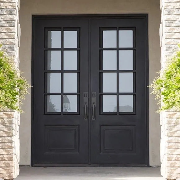 DRAKE WROUGHT IRON DOUBLE DOOR WDD-13
