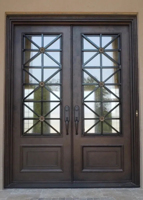DRAKE WROUGHT IRON DOUBLE DOOR WDD-14