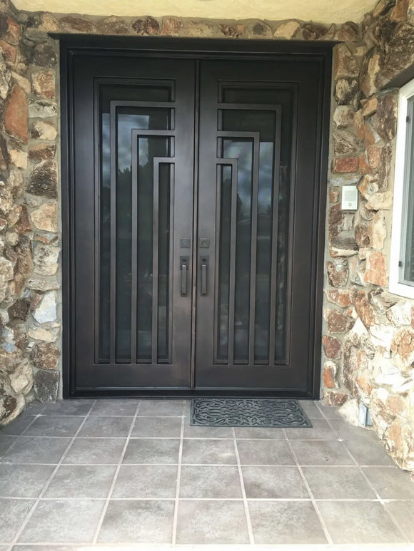 DRAKE WROUGHT IRON DOUBLE DOOR WDD-15