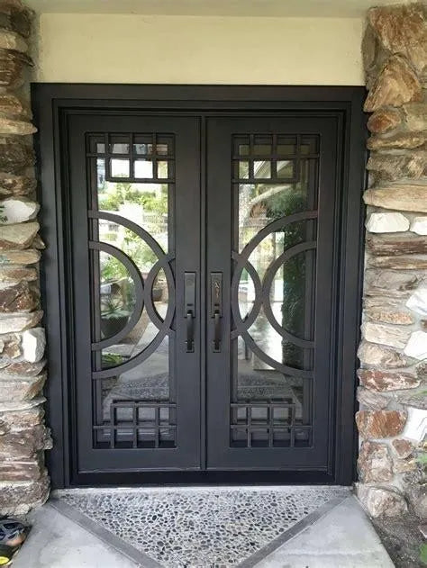 DRAKE WROUGHT IRON DOUBLE DOOR WDD-16