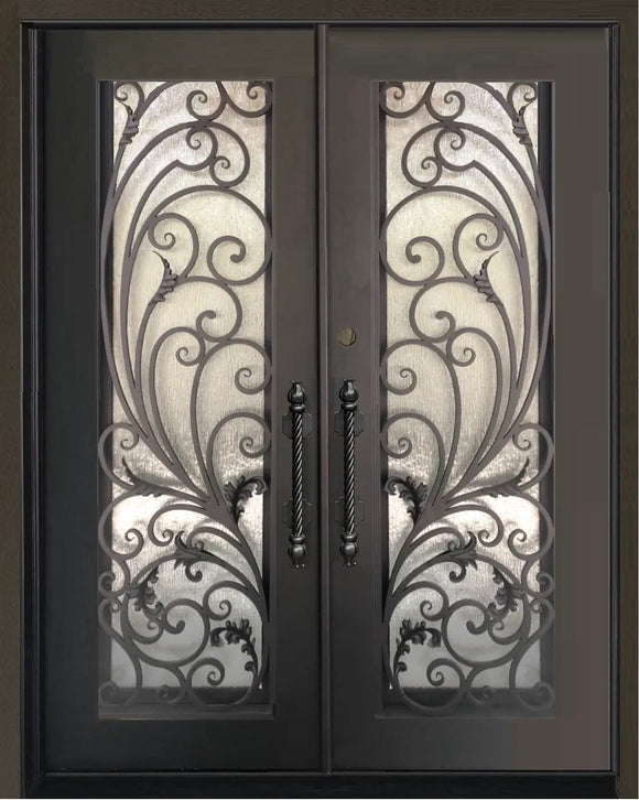 DRAKE WROUGHT IRON DOUBLE DOOR WDD-19