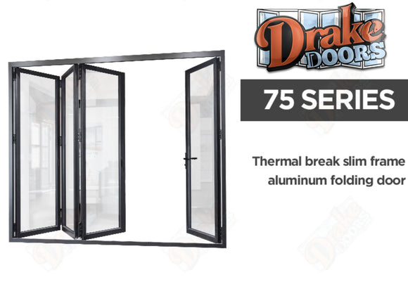 Drake ALUMINUM BIFOLD DOOR 108″ X 80″ INSWING (3L) BFI-10880-3L