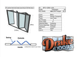 Drake Aluminum BiFold Door - 120″ x 80″ Outswing (1LR3) BFO-12080-1LR3