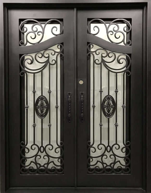 DRAKE WROUGHT IRON DOUBLE DOOR WDD-22