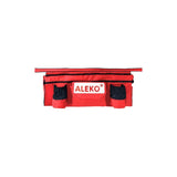 Aleko Waterproof Inflatable Boat Seat Cushion with Under Seat Bag and Pockets - 34 x 9 inches - Red