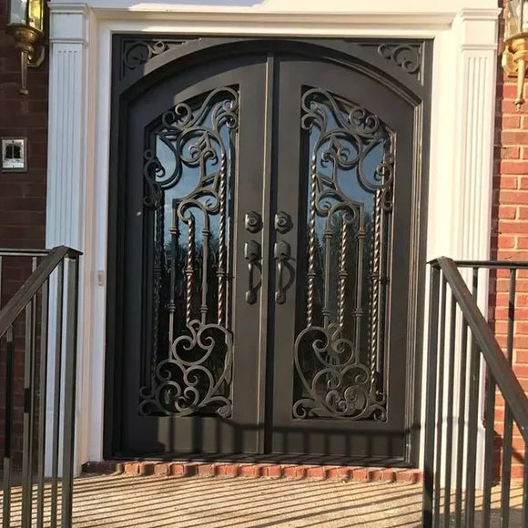 DRAKE WROUGHT IRON DOUBLE DOOR WDD-25