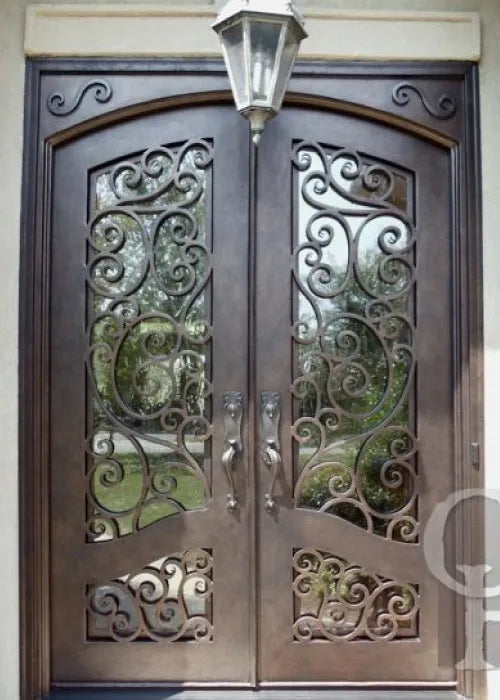 DRAKE WROUGHT IRON DOUBLE DOOR WDD-27