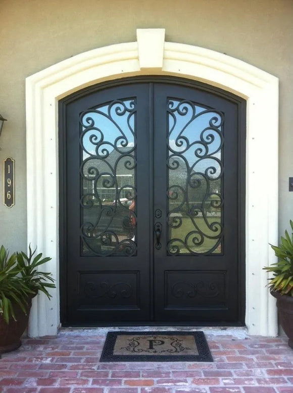DRAKE WROUGHT IRON DOUBLE DOOR WDD-37