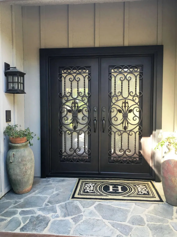 DRAKE WROUGHT IRON DOUBLE DOOR WDD-04