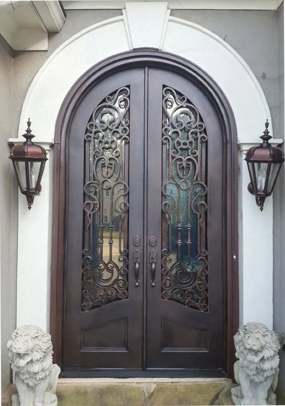DRAKE WROUGHT IRON DOUBLE DOOR WDD-54