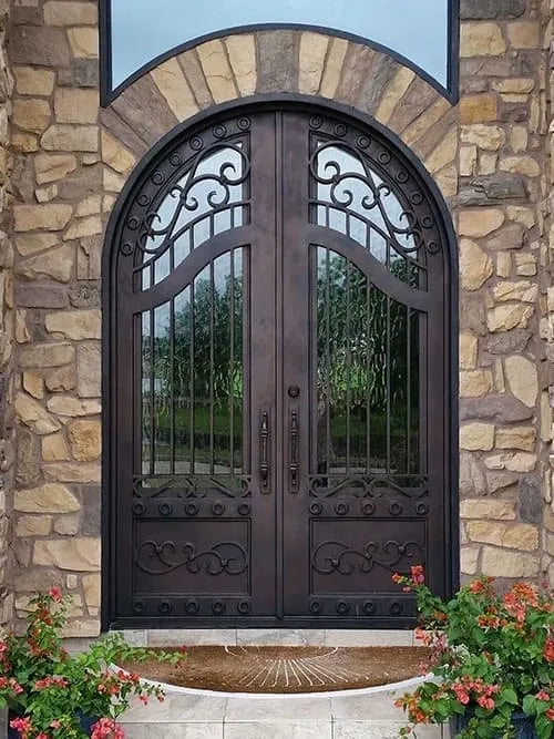 DRAKE WROUGHT IRON DOUBLE DOOR WDD-56