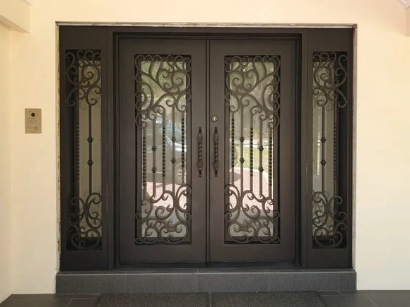 DRAKE WROUGHT IRON DOUBLE DOOR WDD-59