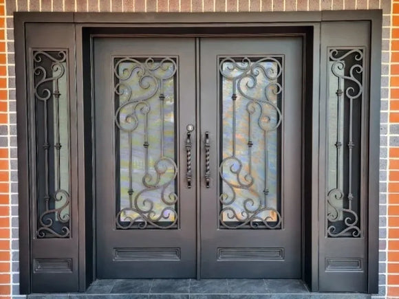 DRAKE WROUGHT IRON DOUBLE DOOR WDD-60