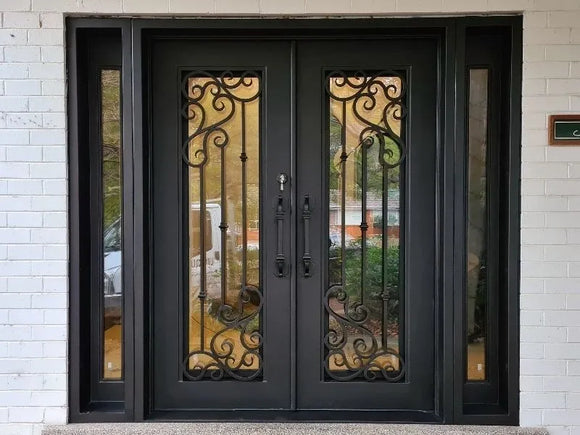 DRAKE WROUGHT IRON DOUBLE DOOR WDD-61