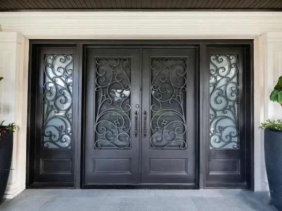 DRAKE WROUGHT IRON DOUBLE DOOR WDD-63