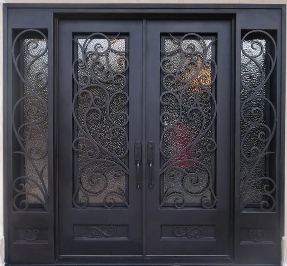 DRAKE WROUGHT IRON DOUBLE DOOR WDD-64