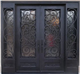 DRAKE WROUGHT IRON DOUBLE DOOR WDD-64