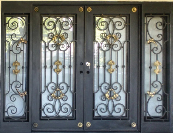 DRAKE WROUGHT IRON DOUBLE DOOR WDD-65