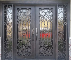 DRAKE WROUGHT IRON DOUBLE DOOR WDD-66