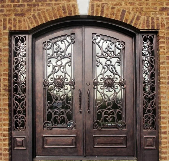 DRAKE WROUGHT IRON DOUBLE DOOR WDD-69