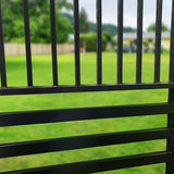 Aleko Steel Dual Swing Driveway Gate - Barcelona Style - 14 x 6 Feet