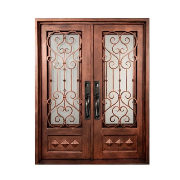 DRAKE WROUGHT IRON DOUBLE DOOR WDD-06