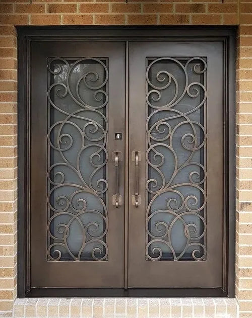DRAKE WROUGHT IRON DOUBLE DOOR WDD-07