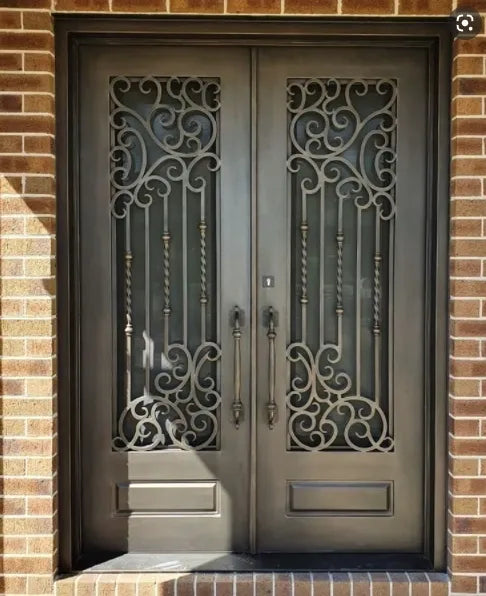 DRAKE WROUGHT IRON DOUBLE DOOR WDD-08