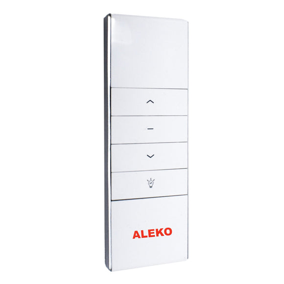 Aleko Single Channel Remote with LED Control - Half Cassette LED Awnings - Tubular Motor DM45RD AWRCLED-AP