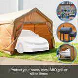 Aleko Heavy Duty Outdoor Canopy Carport Tent - 10 X 20 FT - Gray
