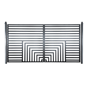 Aleko Steel Dual Swing Driveway Gate - Florence Style - 12 x 6 Feet DG12FLORD-AP