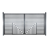 Aleko Steel Dual Swing Driveway Gate - Florence Style - 14 x 6 Feet DG14FLORD-AP