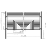 Aleko Steel Dual Swing Driveway Gate - Florence Style - 12 x 6 Feet DG12FLORD-AP