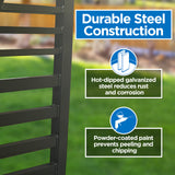 Aleko Steel Dual Swing Driveway Gate - Florence Style - 14 x 6 Feet DG14FLORD-AP