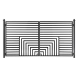 Aleko Steel Dual Swing Driveway Gate - Florence Style - 16 x 6 Feet