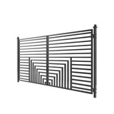 Aleko Steel Dual Swing Driveway Gate - Florence Style - 16 x 6 Feet