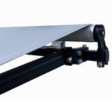 Aleko 10 x 8 ft. Retractable Patio Awning – Black Frame – Silver Gray Fabric