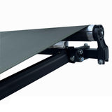 Aleko Retractable Motorized Patio Awning – Black Frame – 20 x 10 Feet – Forest Green