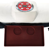 Aleko Oval Inflatable Jetted Hot Tub with Drink Tray and Cover - 2 Person - 145 Gallon - Black and White