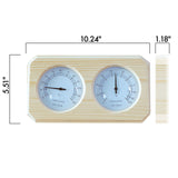 Aleko Wall-Mounted Pine Wood Thermometer and Hygrometer - KDS03-AP