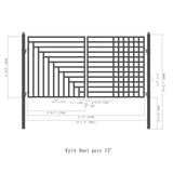 Aleko Steel Dual Swing Driveway Gate - Kyiv Style - 12 x 6 Feet - DG12KYIVD-AP