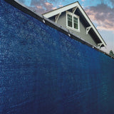 Aleko Privacy Mesh Fabric Screen Fence with Grommets - 6 x 50 Feet - Blue