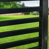 Aleko Steel Dual Swing Driveway Gate - Kyiv Style - 14 x 6 Feet - DG14KYIVD-AP