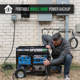 DuroMax 12,000 Watt Dual Fuel Portable HX Generator XP12000HX