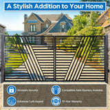 Aleko Steel Dual Swing Driveway Gate - Sofia Style - 18 x 6 Feet