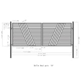 Aleko Steel Dual Swing Driveway Gate - Sofia Style - 16 x 6 Feet