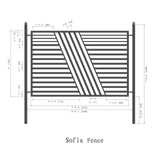 Aleko Steel Fence – Sofia Style – 8x5 ft.