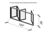 Eris Home Aluminum BiFold Door – 120″ x 80″ (1R3L) BFO-12080-1R3L