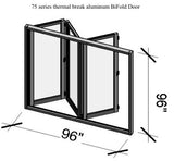 Eris Home Aluminum BiFold Door - 96″ x 80″ Outswing (3L) BFO-9680-3L